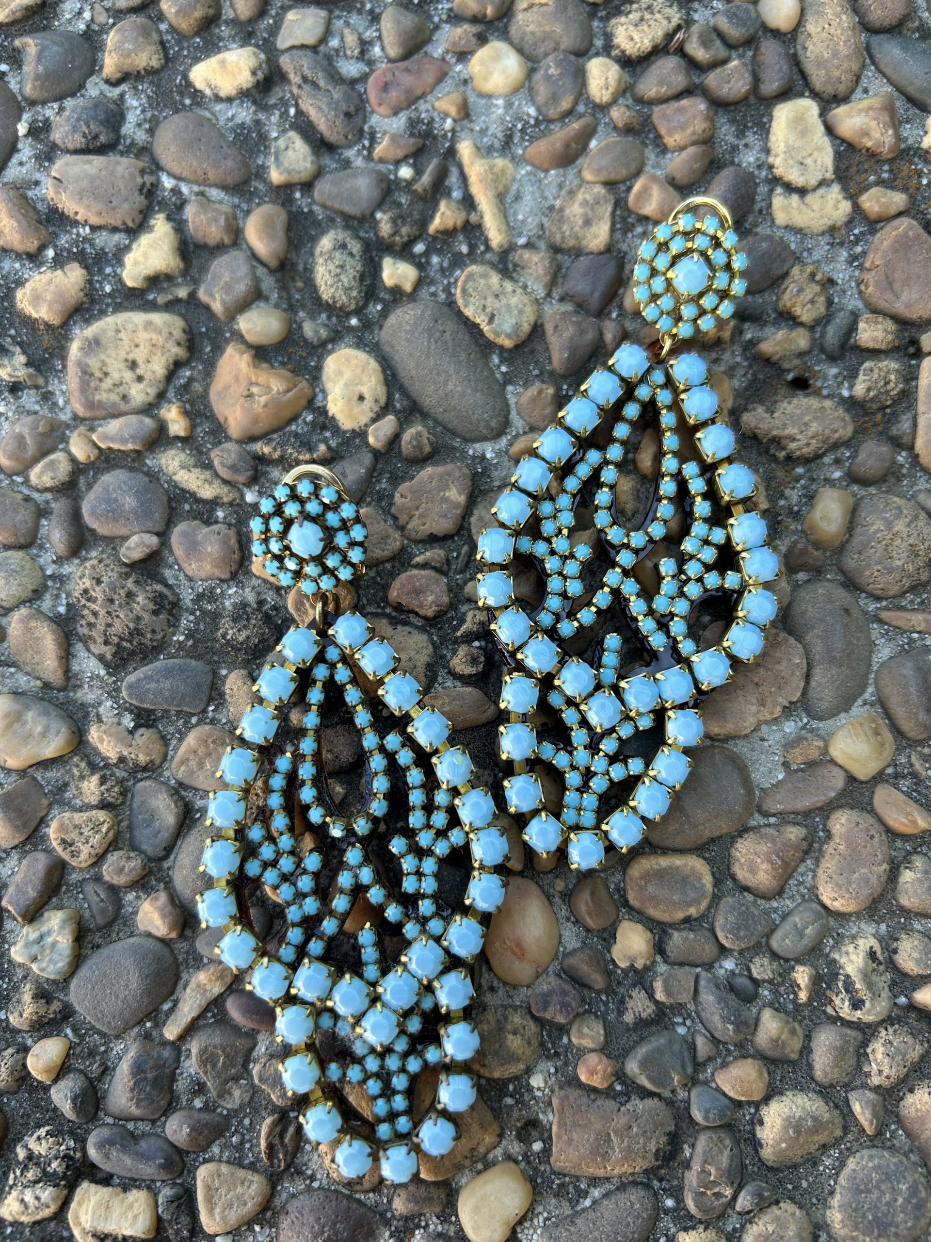 Pendiente Artesanía Carvajal NC2025art celeste - Imagen 2