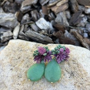 Pendiente Colección Fiore mar morado