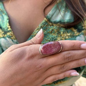 Anillo Rodonita y plata