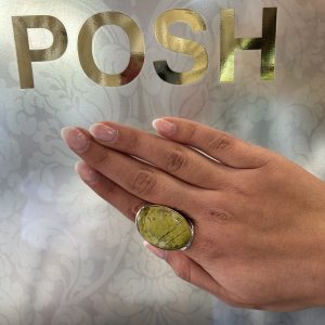 Anillo Yellow Opal redondo