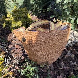 Bolso de rafia tostado Alex Max