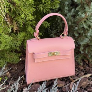 Bolso rosa estilo Birkin