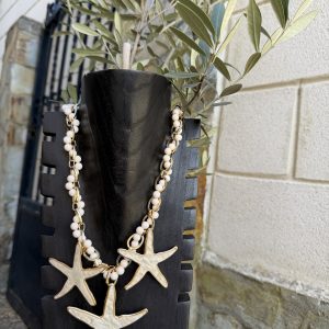Collar estrella de mar blanco roto Alex Max