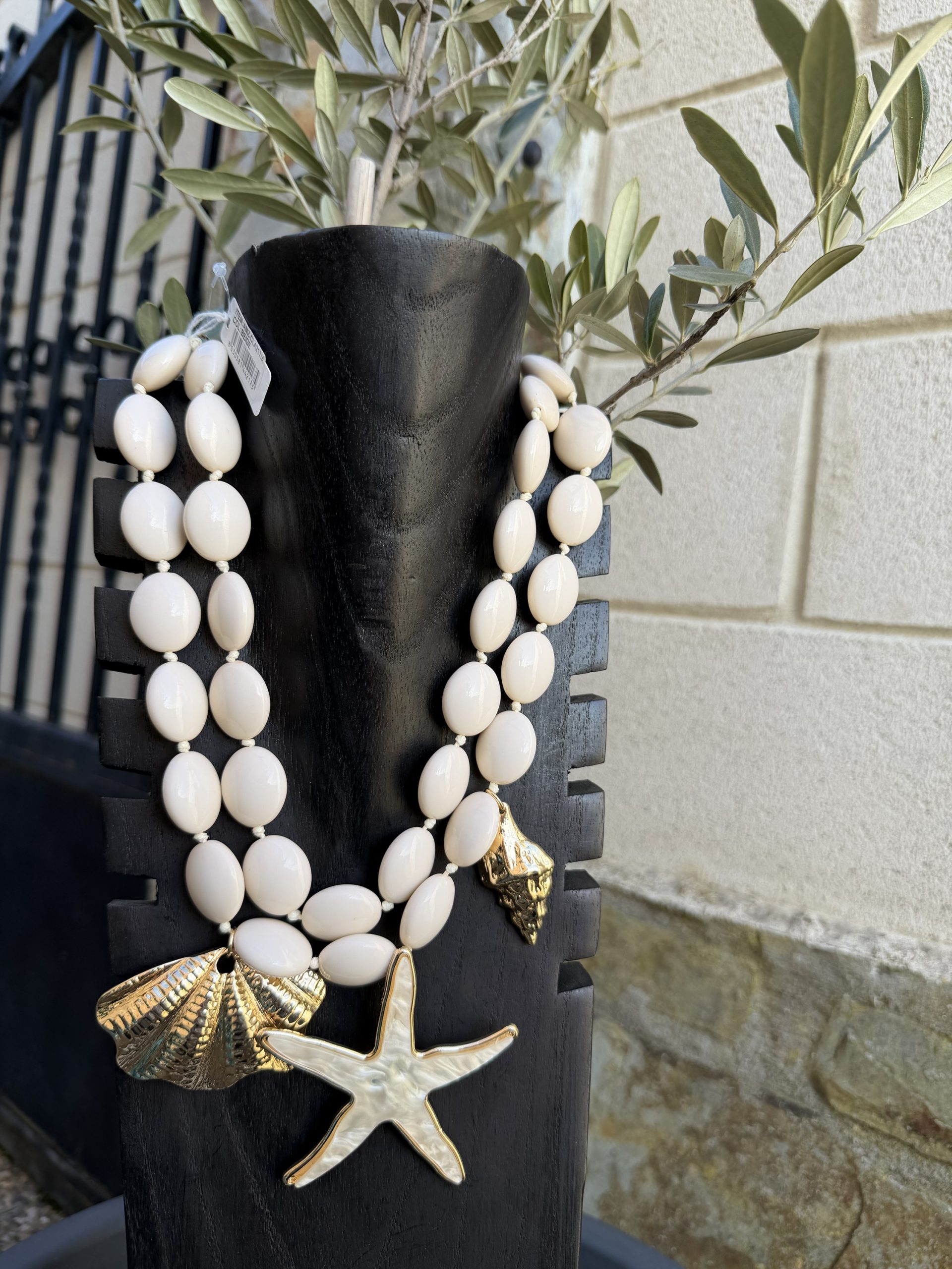 Collar veraniego Alex Max estrella de mar en blanco roto - Imagen 3